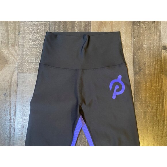 NWT PELOTON SPORT LEGGINGS WOMENS SIZE XS RIB COLORBLOCK BLACK AND BLUE - Picture 6 of 11